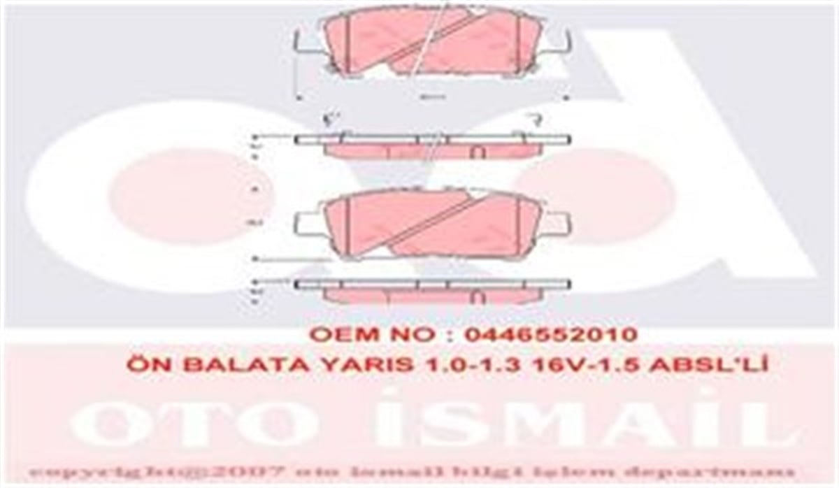 YEDEK PARÇADİSK FREN BALATASI ÖN ASCENT 2001-2003-CELICA 1999-2005-COROLLA 2002-2007-ECHO 2003-2005-MR 2 III 19 TRW GDB3242TRWTRW GDB3242