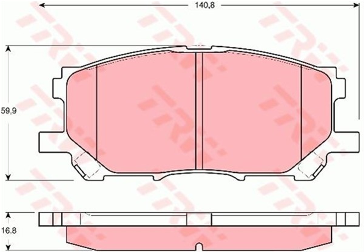 YEDEK PARÇADİSK FREN BALATASI ÖN LEXUS RX 2003-2008 TRW GDB3338TRWTRW GDB3338