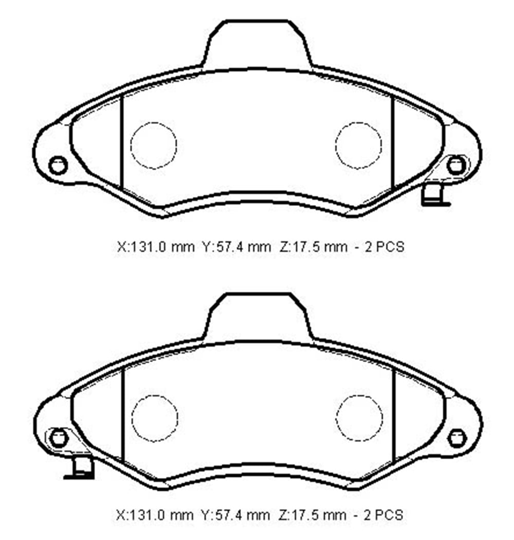 YEDEK PARÇAFord Escort- 95/99 Ön Fren Balatası(Disk) (131X57,4X17,5) 94Ab2K021AbMEYDAN812-6350