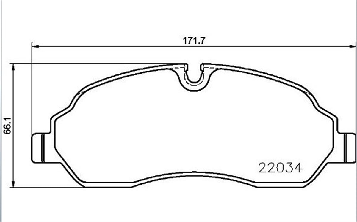 YEDEK PARÇAFREN BALATA ON- FORD  TRANSIT V363 2014-  BK312K021AA -MGA-55679MGAMGA-55679