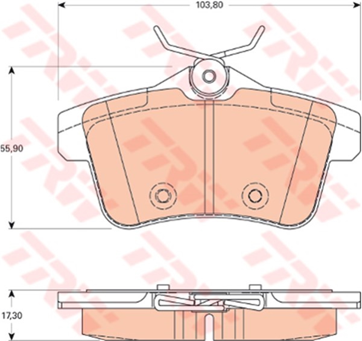 YEDEK PARÇAFREN BALATASI ARKA 1608520680 1636411280 1617272680 PSA 308/3008/5008/RCZ/C4/DS4/DS5 09- BM TRW TRW GDB1828TRWTRW GDB1828