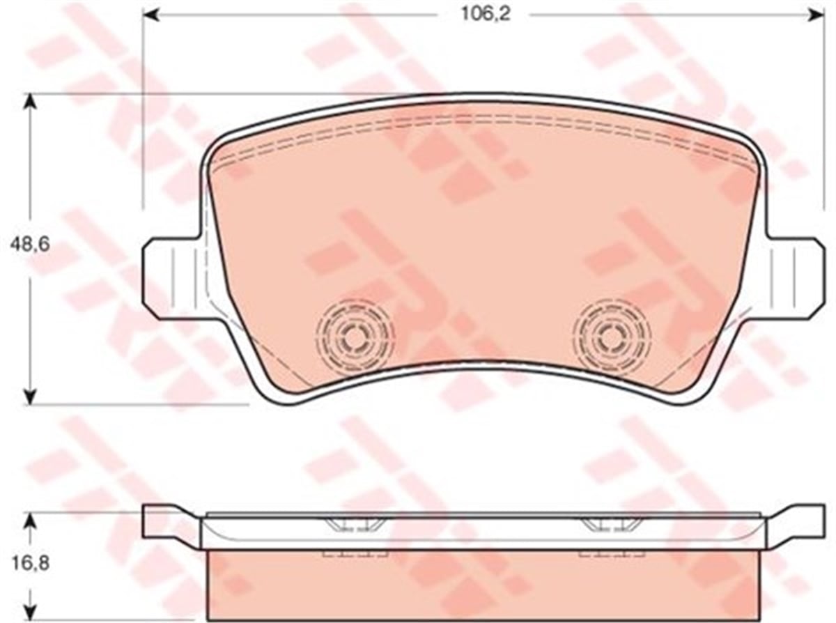 YEDEK PARÇAFREN BALATASI ARKA 3067157-4/LR043285VOL 30794554/(ELEKTRIKLI PARK FREN TIP)/6G91&FD ME6G9J 2M008 FA FORD MONDEO/LAND ROVER/VOLVO/GALAXY/KUGA/S-MAX 06- BM TRW TRW GDB1685TRWTRW GDB1685