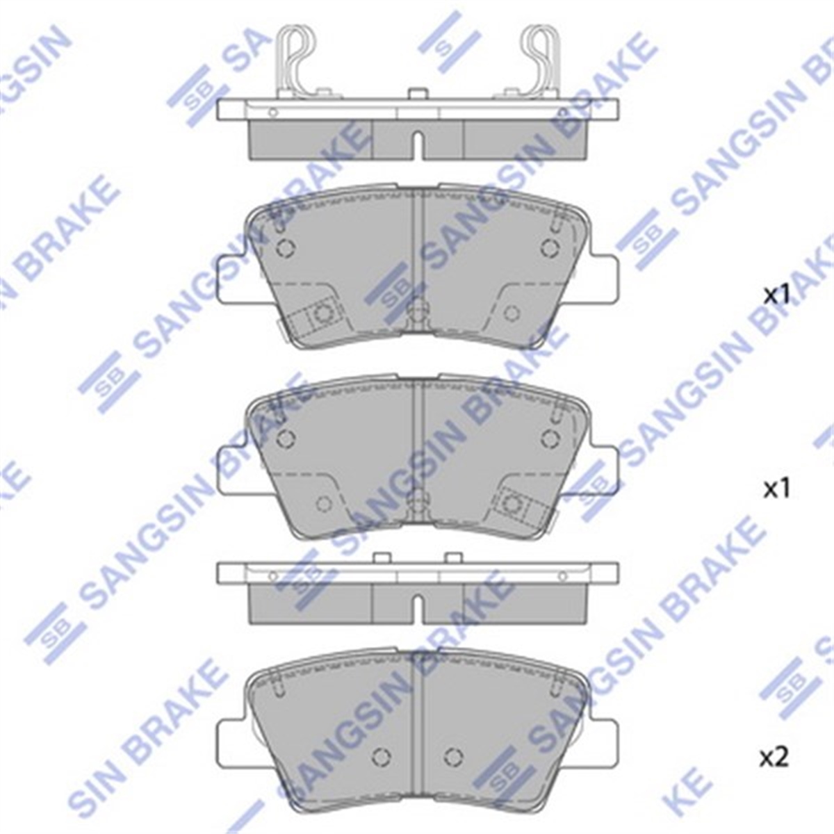 YEDEK PARÇAFREN BALATASI HYUNDAI İ20 14 DELİKLİ SANGSIN SP1846SANGSINSANGSIN SP1846