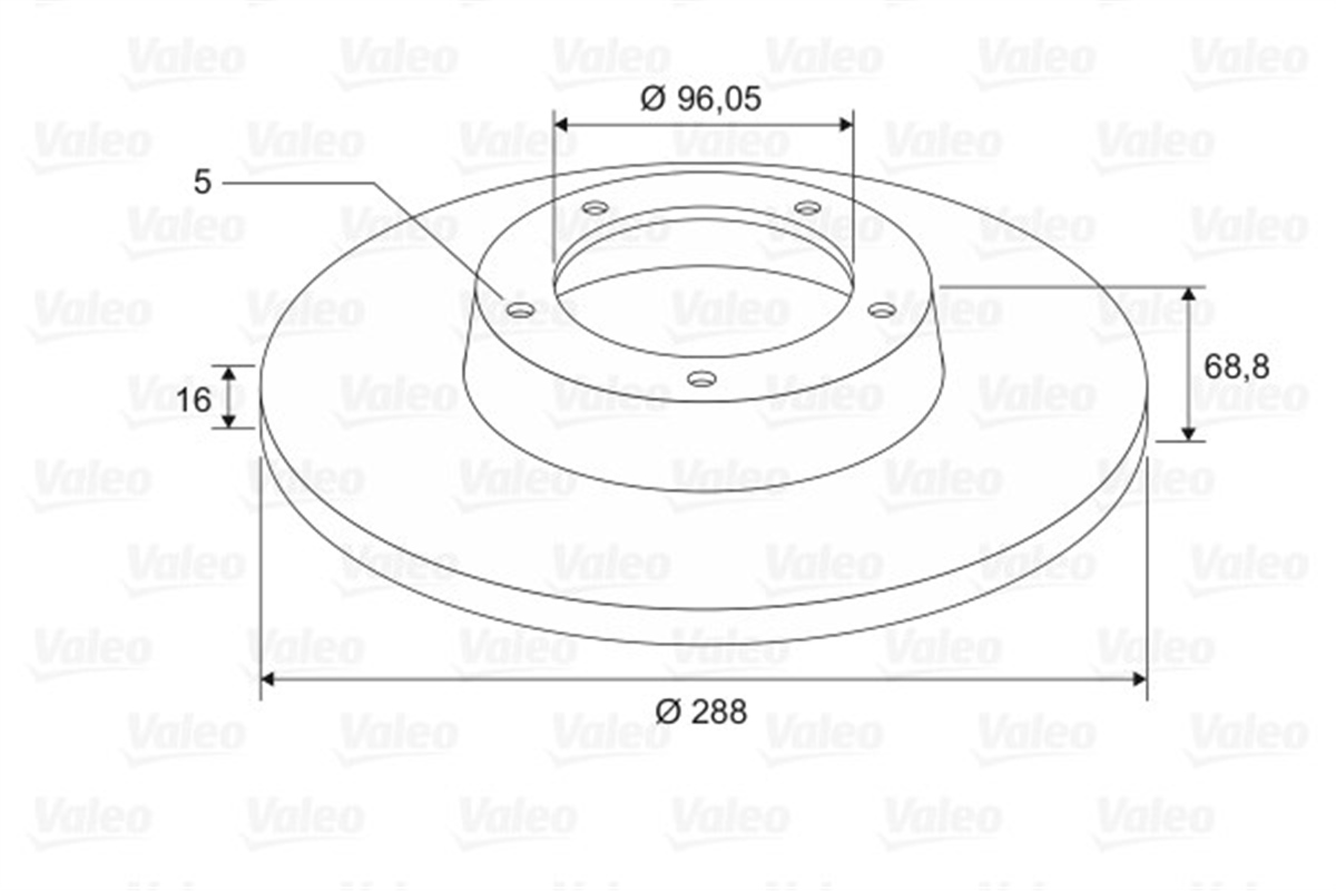 YEDEK PARÇAFREN DİSKİ ARKA X1 FORD TRANSIT CUSTOM TTF 14 -TRANSIT V362 13 VALEO 197666VALEOVALEO 197666