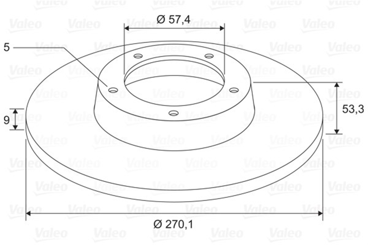 YEDEK PARÇAFREN DİSKİ ARKA X2 CHRYSLER PT CRUISER VALEO 197719VALEOVALEO 197719