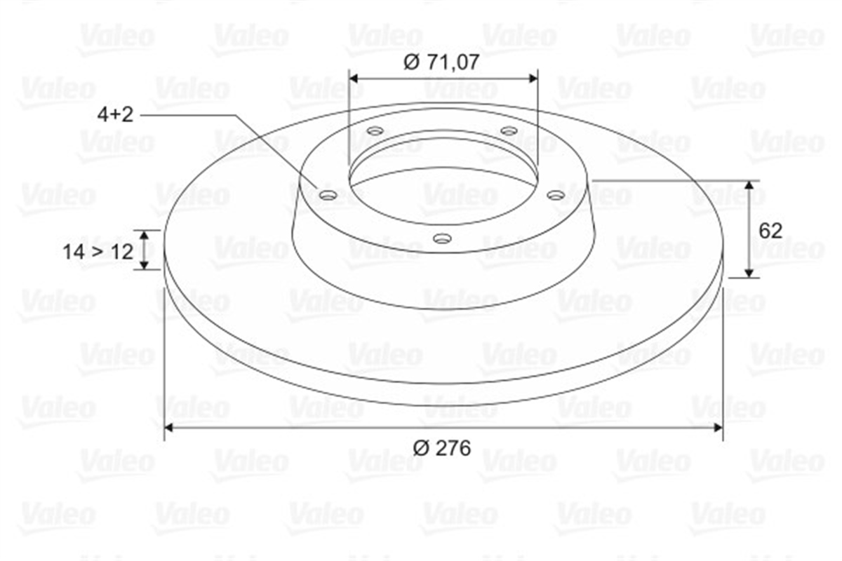 YEDEK PARÇAFREN DİSKİ ARKA X2 CITROEN C5 TÜM MODELLER 00 - VALEO 186736VALEOVALEO 186736