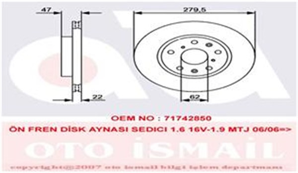 YEDEK PARÇAFREN DİSKİ ÖN . 55311-79J03 JAPON SX4 (EY, GY) MACAR 10-13 1.6:1.6 DDİS TRW TRW DF4741TRWTRW DF4741
