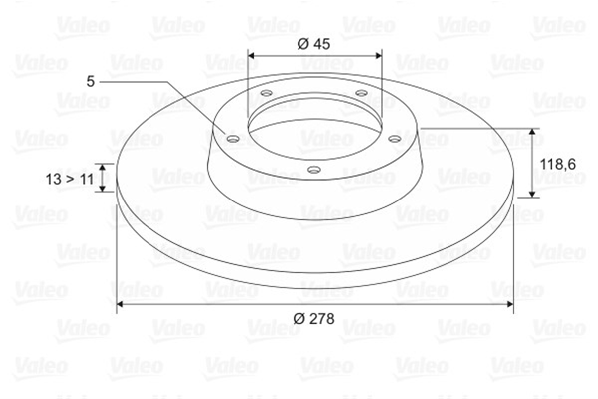 YEDEK PARÇAFREN DİSKİ ÖN X1 VW TRANSPORTER F24 5-1979 7-1992 1.6. 1.6 D. 1.6 TD. 1.9. 2.0. 2.1 VALEO 186771VALEOVALEO 186771