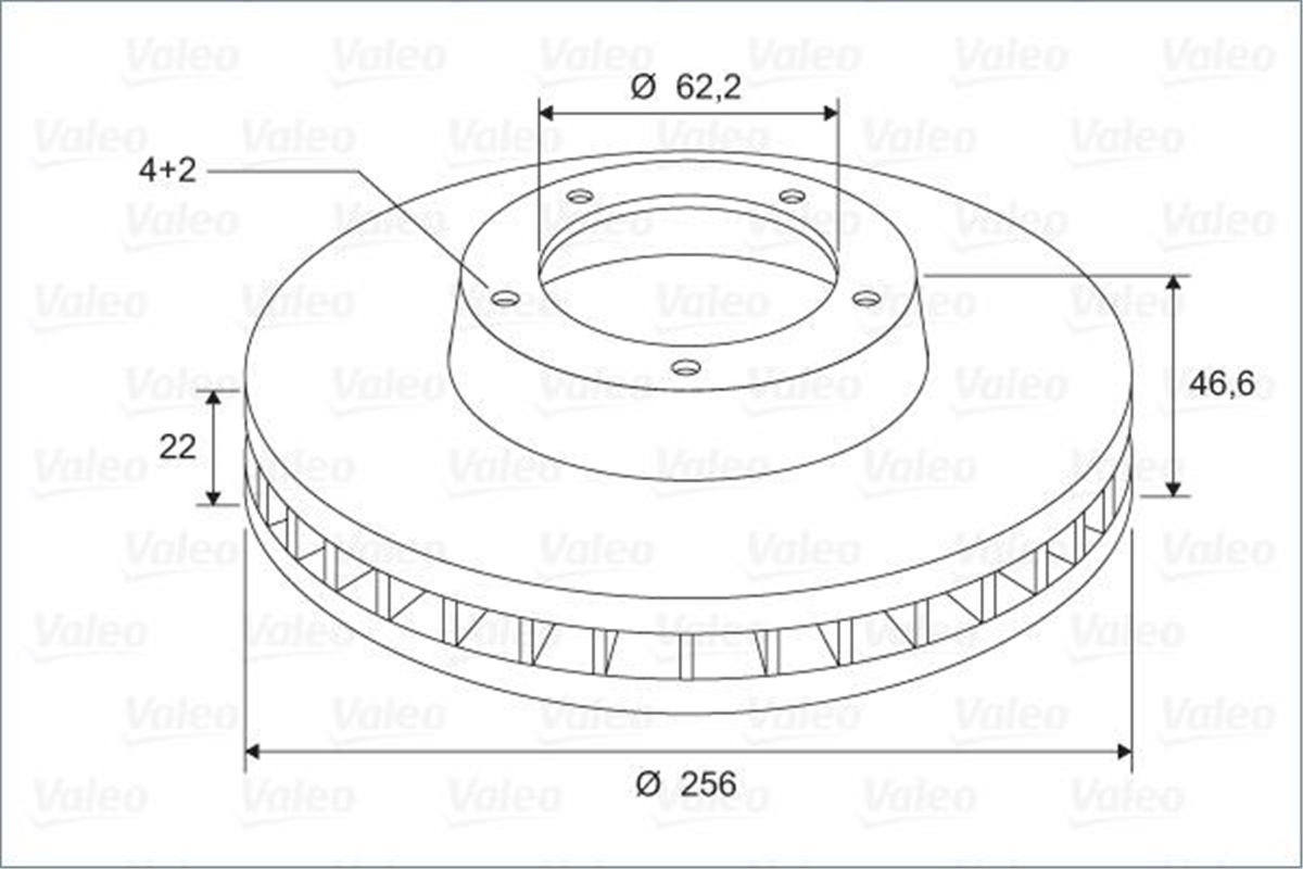 YEDEK PARÇAFREN DİSKİ ÖN X2 HYUNDAI ACCENT ERA 2006-2011 ; KIA PRIDE. RIO 2005 . I20 2007 VALEO 197291VALEOVALEO 197291