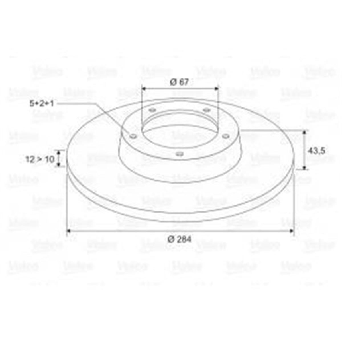 YEDEK PARÇAFREN DİSKİ ÖN X2 MB W124 200E. 230E. 200D. 250D. 300D 89-92 . E200D. E250D 93-95 VALEO 186182VALEOVALEO 186182