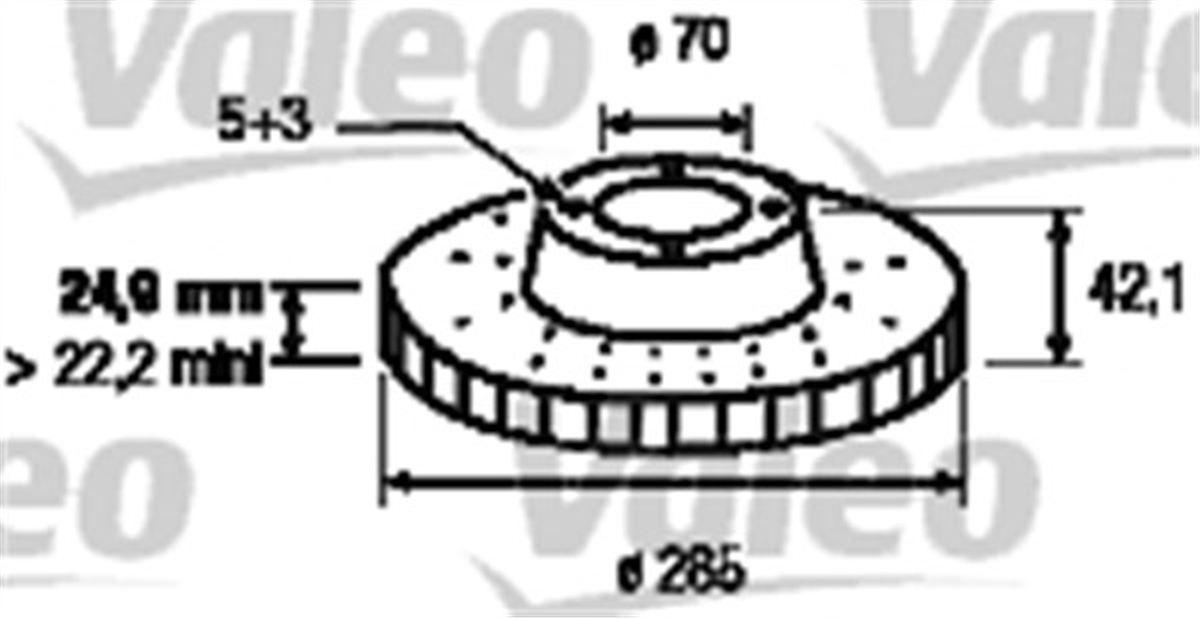 YEDEK PARÇAFREN DİSKİ ÖN X2 OPEL VECTRA D 05 - 1.6 İ. 1.8 İ. 1.9 CDTI. 2.2 DIG ; VECTRA C 02-05 1.6 İ. VALEO 186881VALEOVALEO 186881