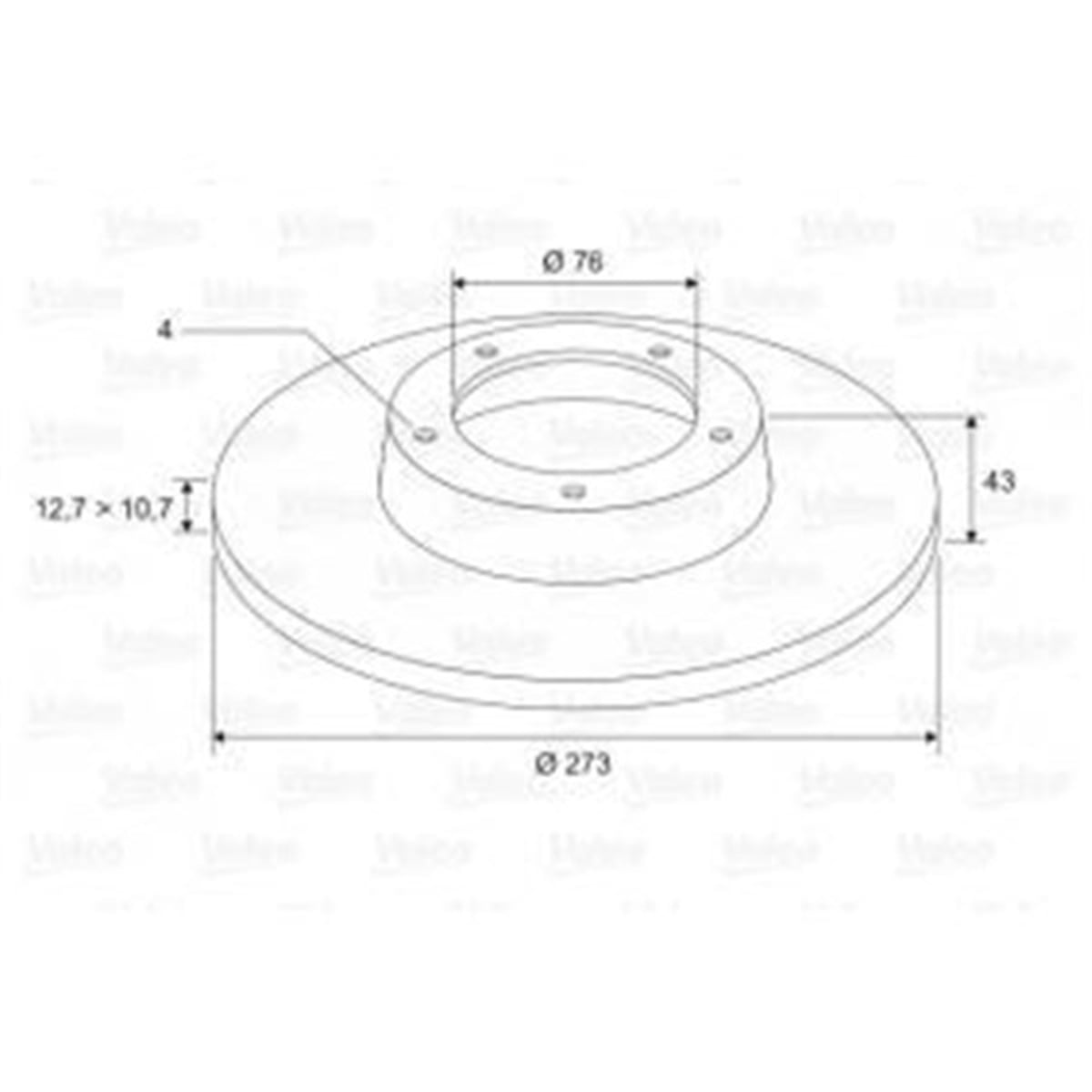 YEDEK PARÇAFREN DİSKİ ÖN X2 PEUGEOT 504 505 604 VALEO 186202VALEOVALEO 186202
