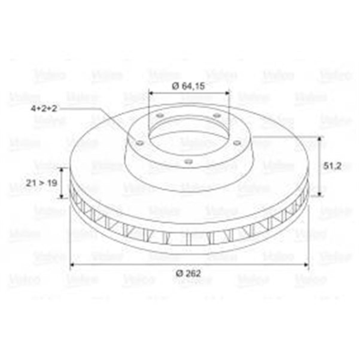 YEDEK PARÇAFREN DİSKİ ÖN X2 ROVER 820 86-98 . 825 2.5 DİESEL 90-98 . 827 2.7 91-96 VALEO 186234VALEOVALEO 186234