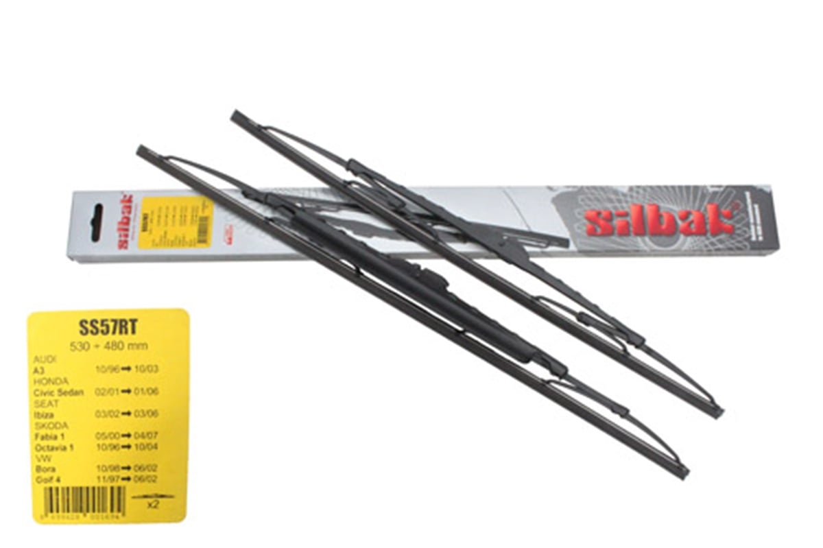 YEDEK PARÇAGOLF3-GOLF4-BORA-CLASSIC-POLO  91>03 ÖN SİLECEK SÜPÜRGE TAKIM : ESKİ TİP SPOYLERLİ (530+480 MM) SIL 1J0998003 SS57RTPARCAWORLDSIL 1J0998003