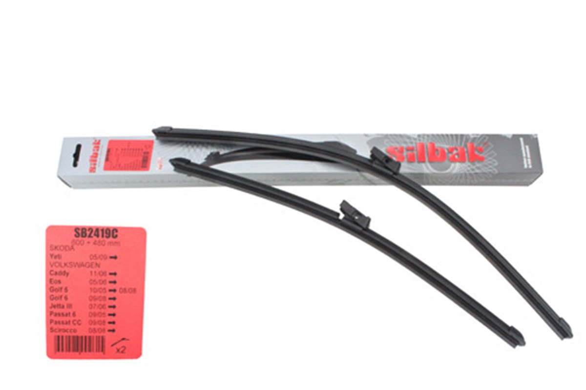 YEDEK PARÇAGOLF5-GOLF6-JETTA-PASSAT-CADDY-YETI  07>10 ÖN SİLECEK SÜPÜRGE TAKIM : MUZ TİPİ (600+480 MM) SIL 1Q1998002 SB2419CPARCAWORLDSIL 1Q1998002