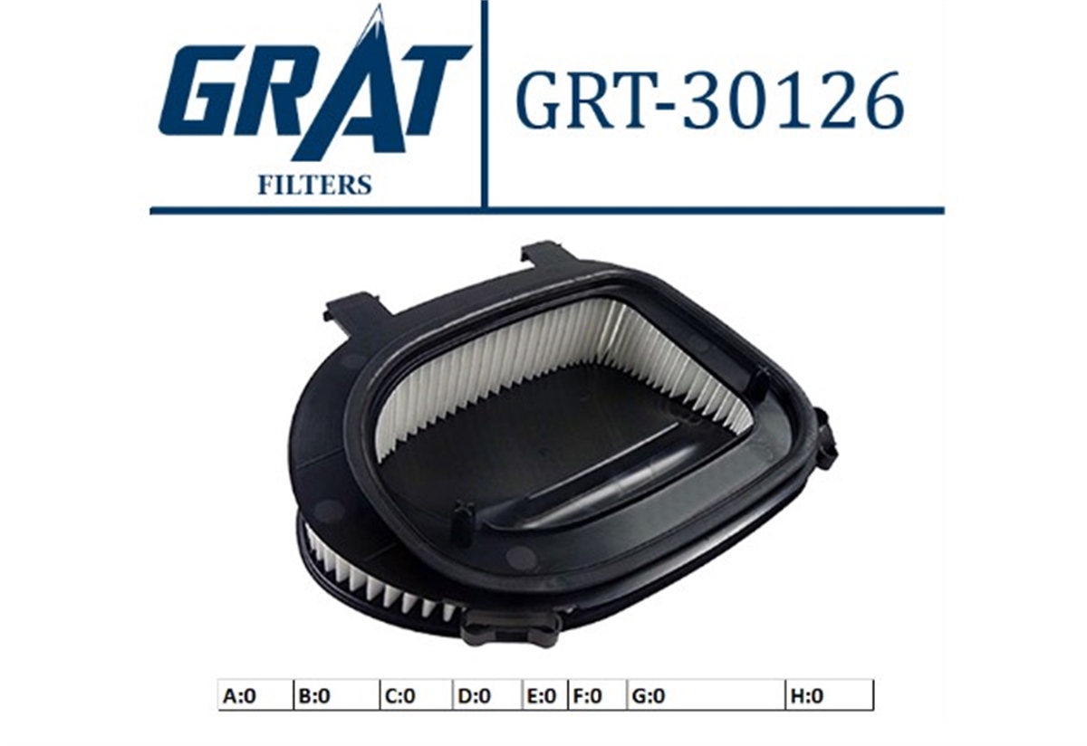 YEDEK PARÇAHAVA FILTRESI  BMW  X3 20d xDrIve 10- / X5 25d xDrIve 13-/ X5 30d xDrIve 10-14   -GRT-30126GRATGRT-30126