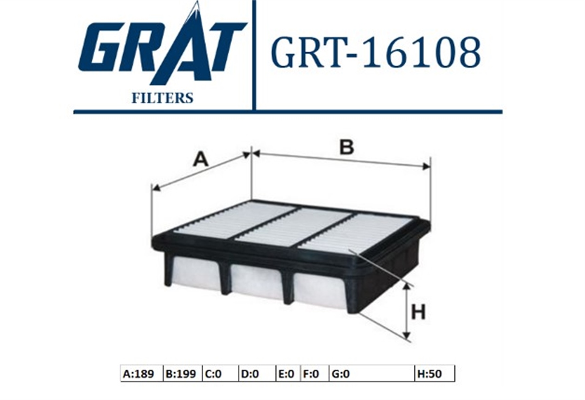 YEDEK PARÇAHAVA FILTRESI - HYUNDAI I30 08>11 / KIA CEED 06>11 / CERATO 10>13  281132H000 -GRT-16108GRATGRT-16108