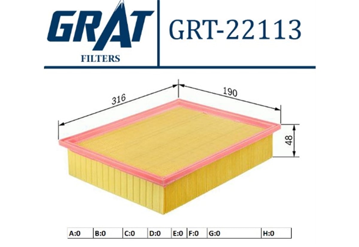 YEDEK PARÇAHAVA FILTRESI  MERCEDESBENZ E SERISI E200 95-02   -GRT-22113GRATGRT-22113