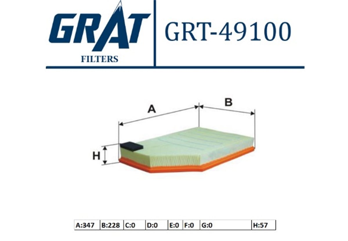 YEDEK PARÇAHAVA FILTRESI VOLVO S60/V60/S80/XC90 07-14 D2-D3-D5-V8-T3-T4 31370161 -GRT-49100GRATGRT-49100