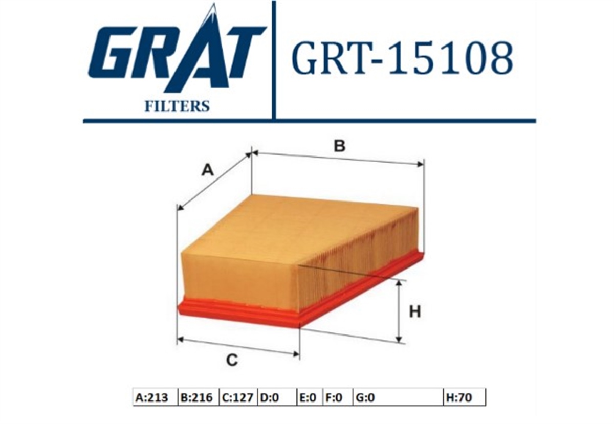 YEDEK PARÇAHAVA FILTRESI VW POLO 02-10  SEAT IBIZA 02-11  SKODA FABIA 00-14 6Q0129620 -GRT-15108GRATGRT-15108