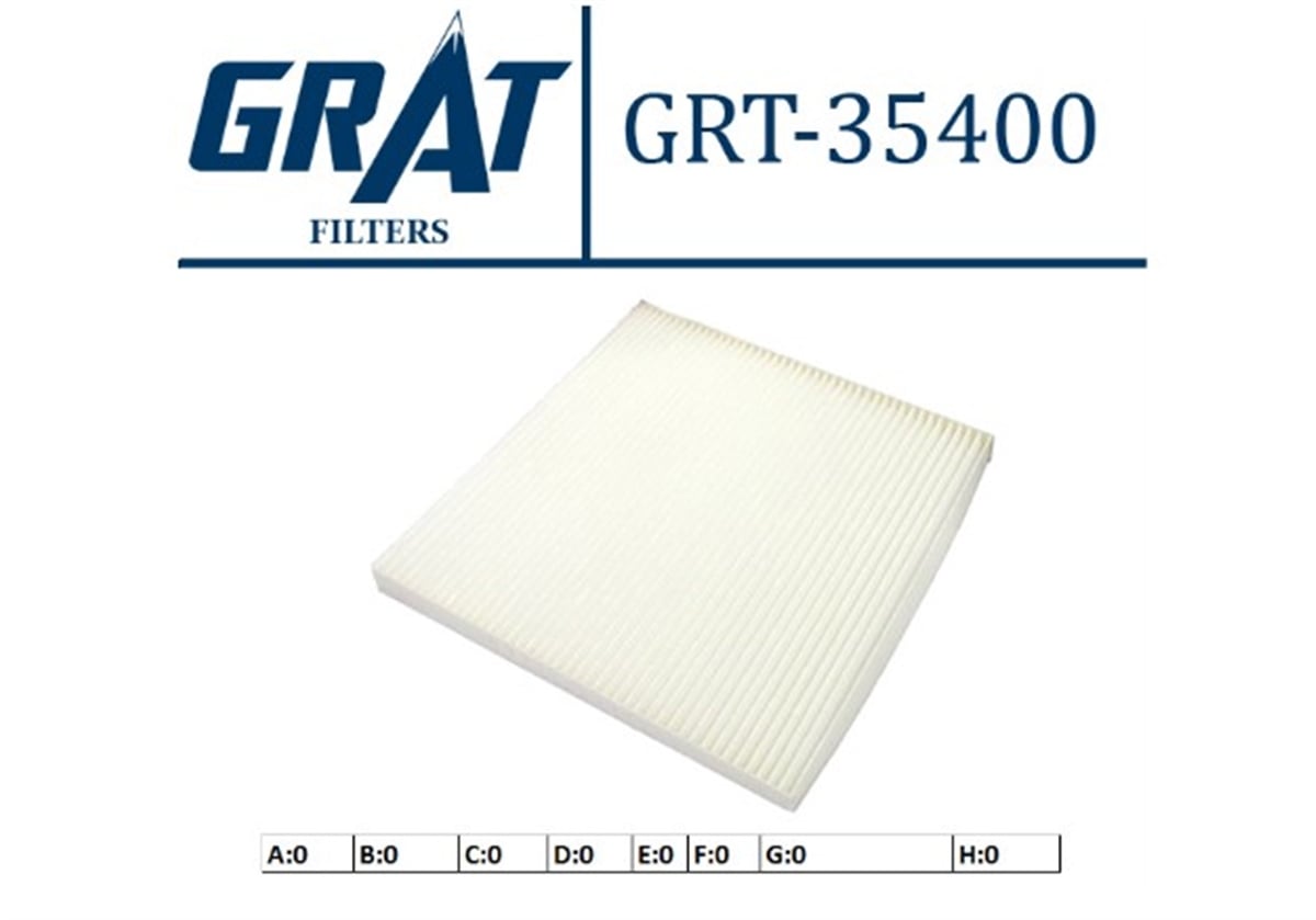 YEDEK PARÇAKABIN FILTRESI - ISUZU D-MAX 02> 8973561270 -GRT-35400GRATGRT-35400