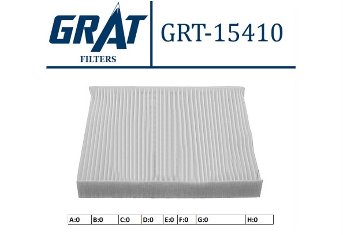 YEDEK PARÇAKABIN FILTRESI-KARBONSUZ VW POLO 10-14  SKODA RAPID 12- 6R0820367 -GRT-15410GRATGRT-15410