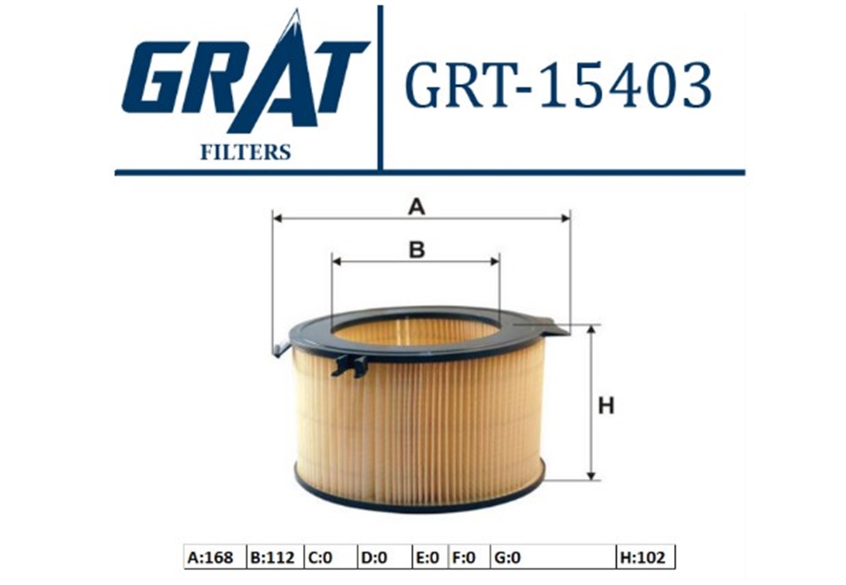 YEDEK PARÇAKABIN FILTRESI-KARBONSUZ VW TRANSPORTER 95-04 7D0819989 -GRT-15403GRATGRT-15403