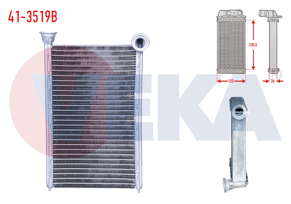 YEDEK PARÇAKALORİFER RADYATÖRÜ BRAZİNG MEGANE II BM0/1CM0/1 1.5 DCI 2008-2010VEKA41-3519B