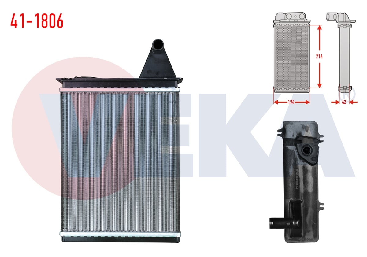 YEDEK PARÇAKALORİFER RADYATÖRÜ MEKANIK PALİO 178BX 178DX 1.2i 16v 1996-2005VEKA41-1806