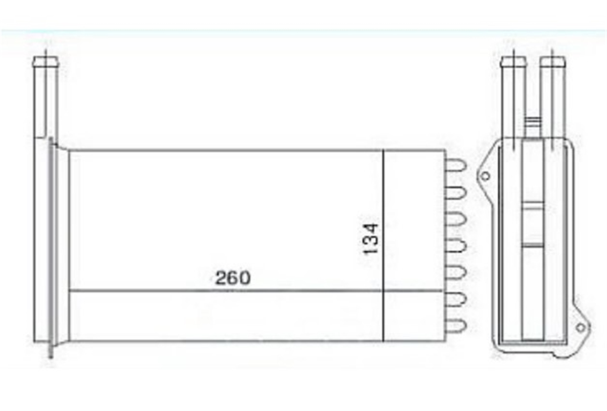 YEDEK PARÇAKALORIFER RADYATORU MEKANİK  FORD  ESCORT 1.4CL  260×134 96AT18476AA -MGA-81121MGAMGA-81121