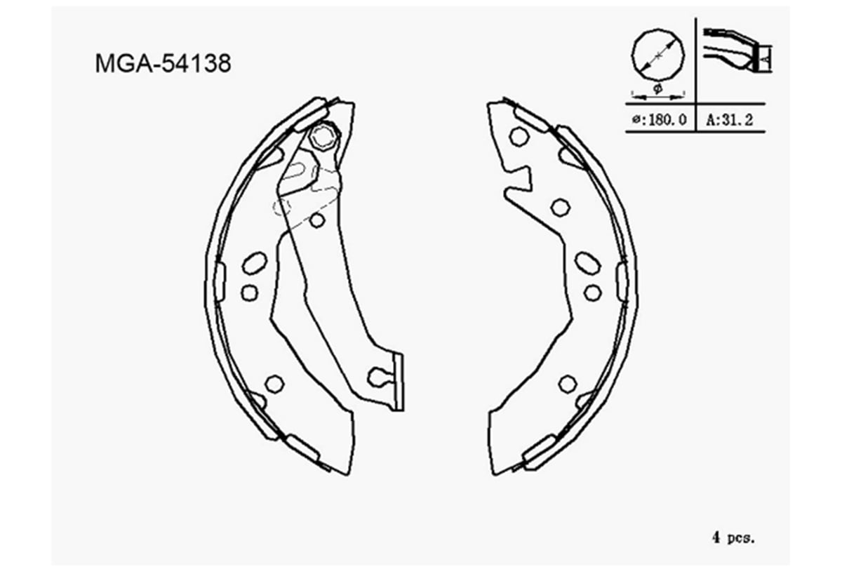 YEDEK PARÇAKAMPANA BALATA ( HYUNDAI: ACCENT 95 - 00)MGAMGA-54138