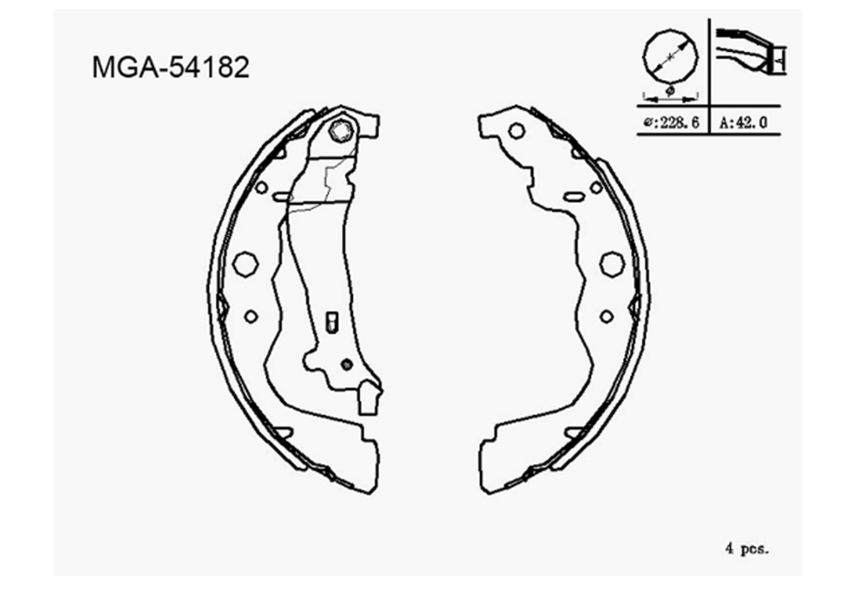 YEDEK PARÇAKAMPANA BALATA LEVYELI  ( RENAULT: KANGOO CLIO IV CAPTUR 08 -  / DACIA: LOGAN DOKKER DODGY DUSTER 07 - )MGAMGA-54182