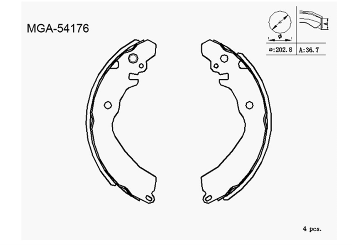 YEDEK PARÇAKAMPANA BALATA  MITSUBISHI CARISMA 96 - 00 MB950064 -MGA-54176MGAMGA-54176