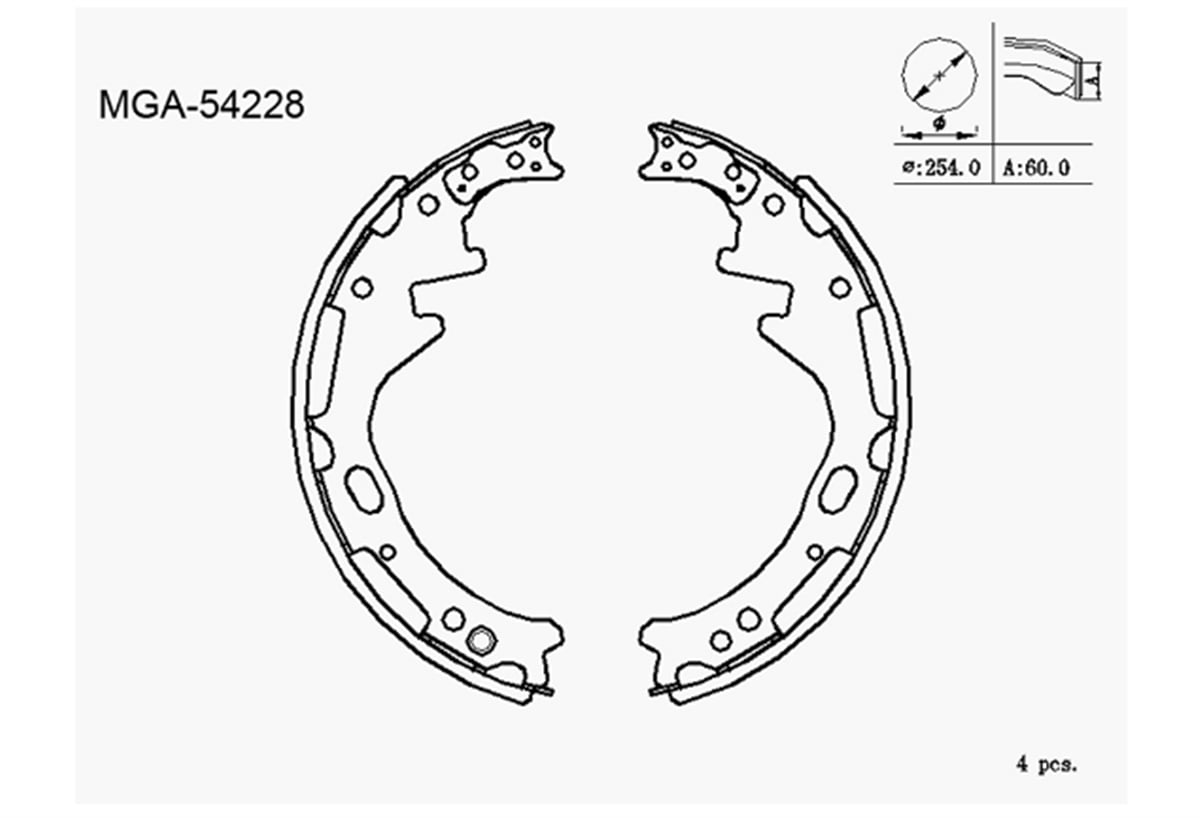 YEDEK PARÇAKAMPANA BALATA  NISSAN D21 4WD 86 - 98 K1171 4406036G25 -MGA-54228MGAMGA-54228