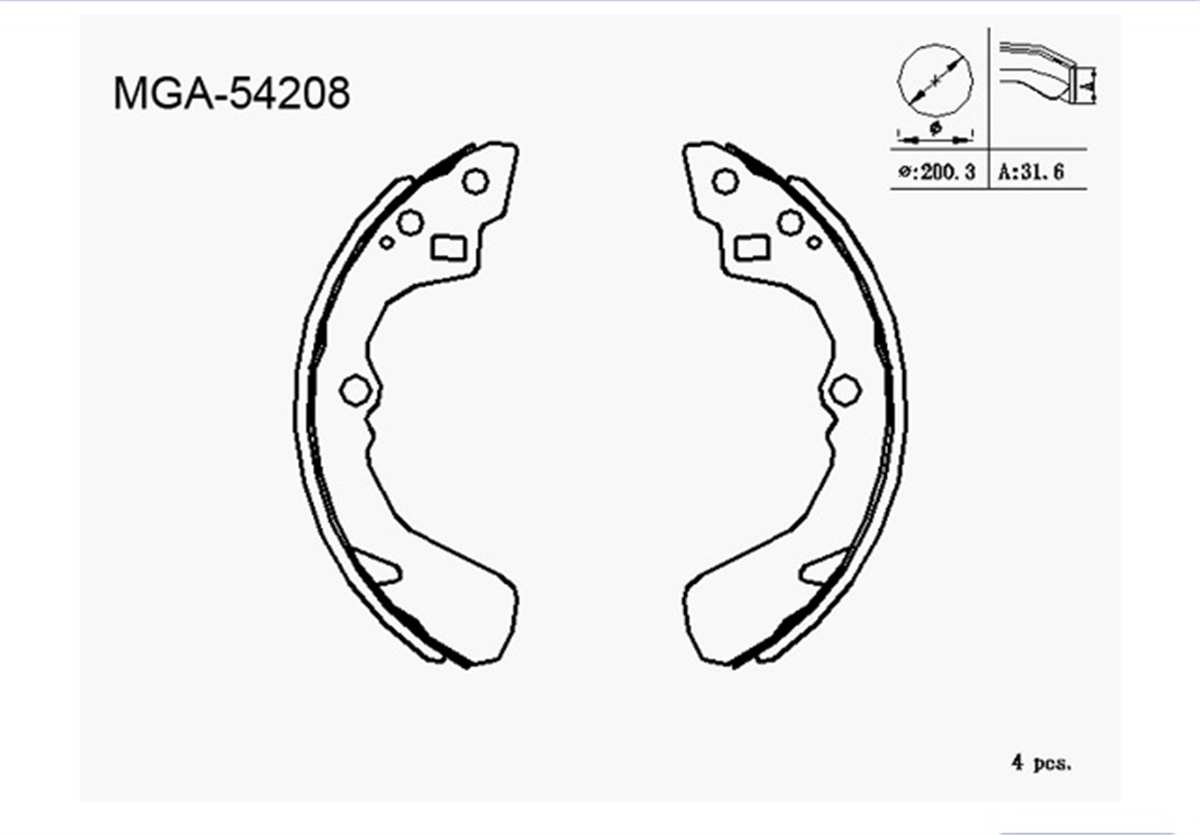 YEDEK PARÇAKAMPANA BALATA  SUZUKI SWIFT II 90 -  / DAIHATSU APPLAUSE 90 -  0449587708 -MGA-54208MGAMGA-54208
