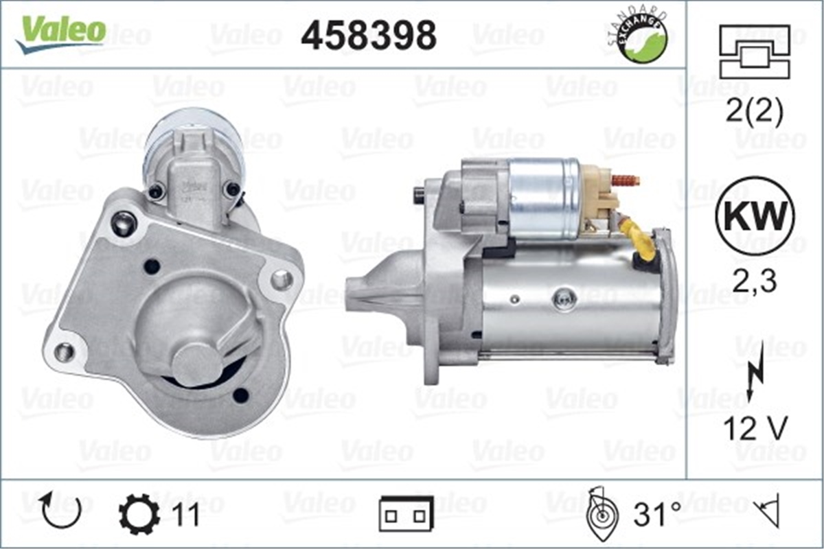 YEDEK PARÇAMARŞ MOTORU 12V C30 10-12 S40 10-12 S80 11-15 V50 04-10 V70 11-15 VALEO 438230VALEOVALEO 438230
