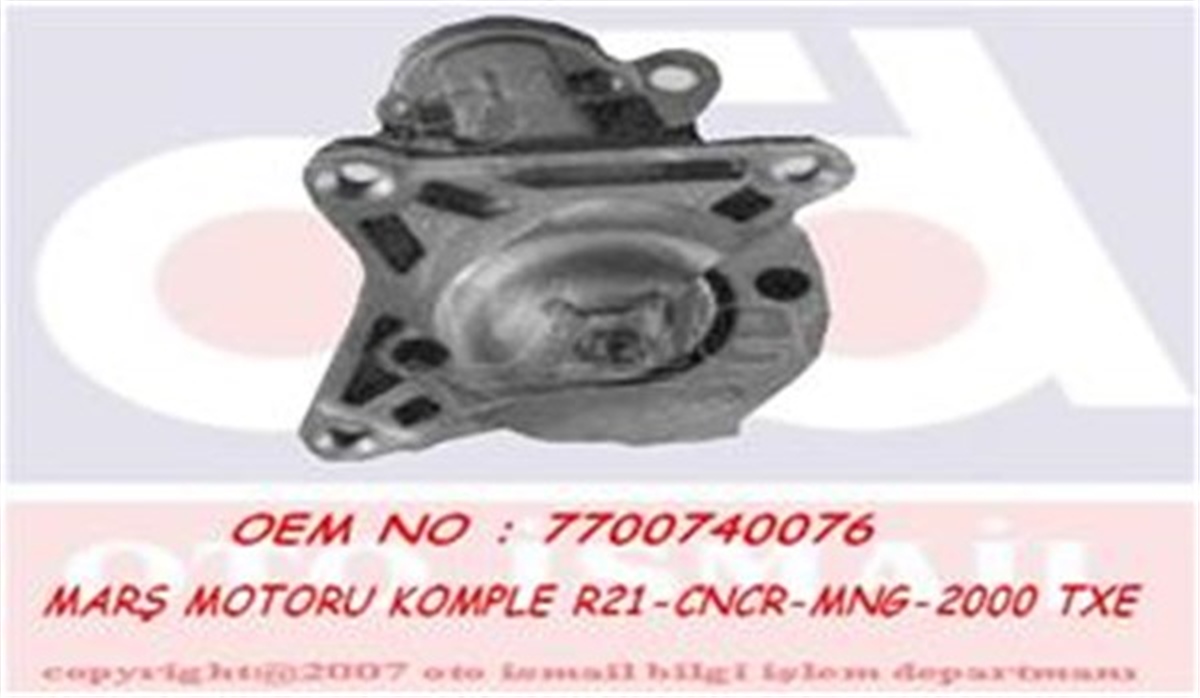 YEDEK PARÇAMARŞ MOTORU KOMPLE R21-CNCR-MNG-2000 TXE VALEO 432554VALEOVALEO 432554