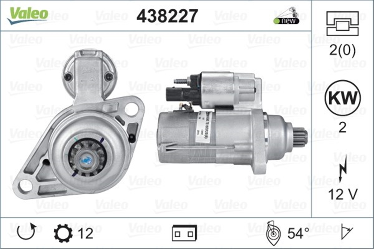 YEDEK PARÇAMARŞ MOTORU VAG DSG7 2.0 VALEO 438227VALEOVALEO 438227
