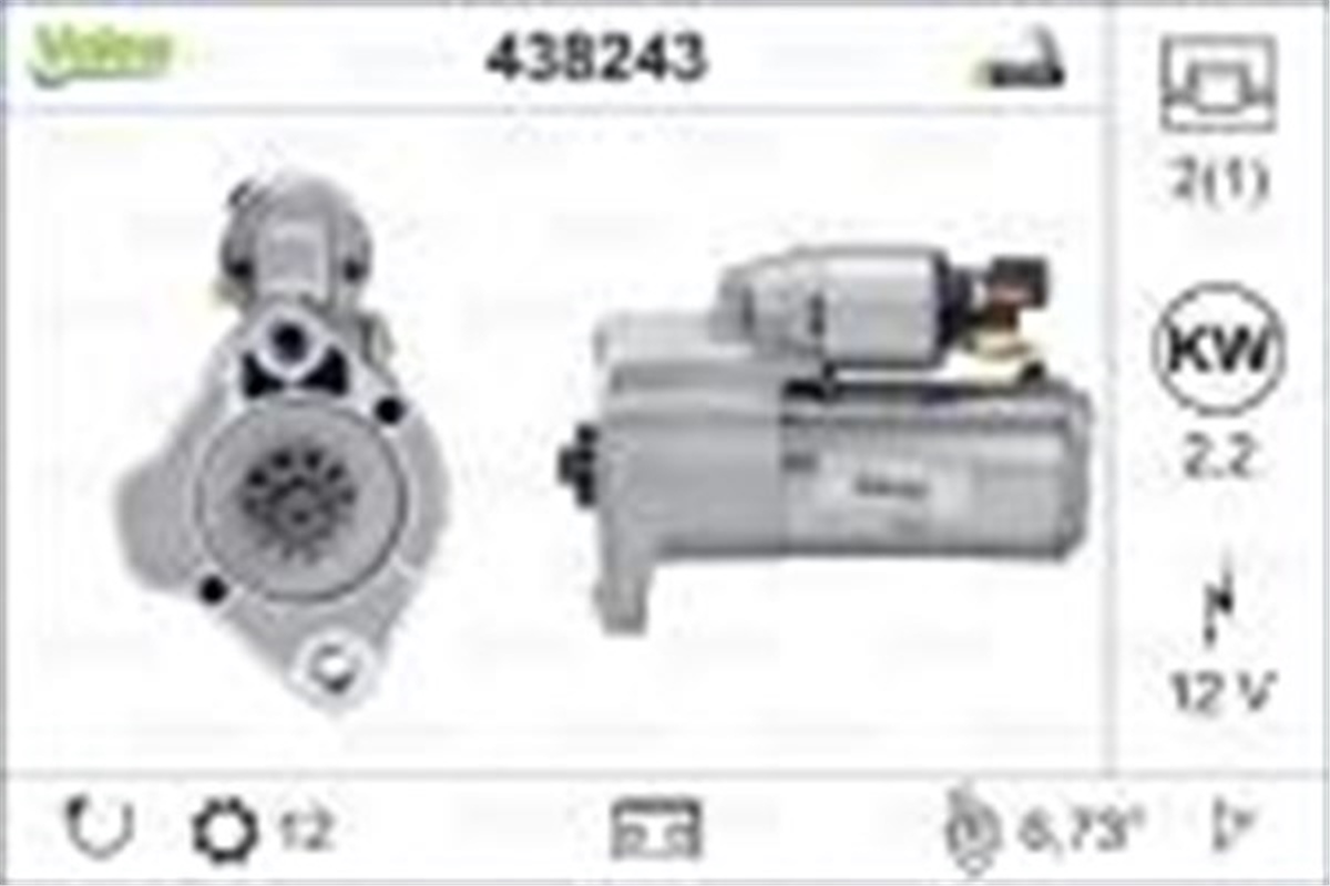 YEDEK PARÇAMARŞ MOTORU VAG VALEO 438243VALEOVALEO 438243