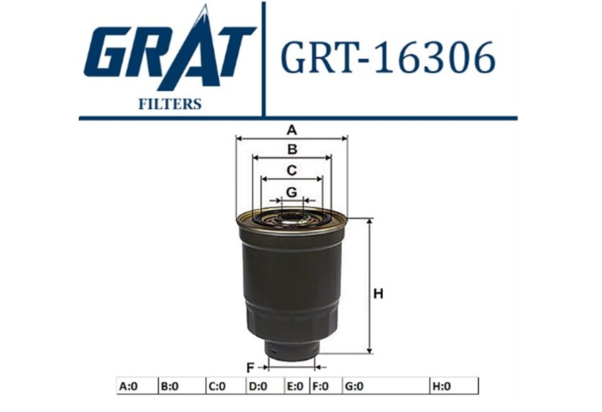 YEDEK PARÇAMAZOT FILTRESI - HYUNDAI H100/STAREX 98>08/MITSUBISHI L300-L200  MB220900 -GRT-16307GRATGRT-16307