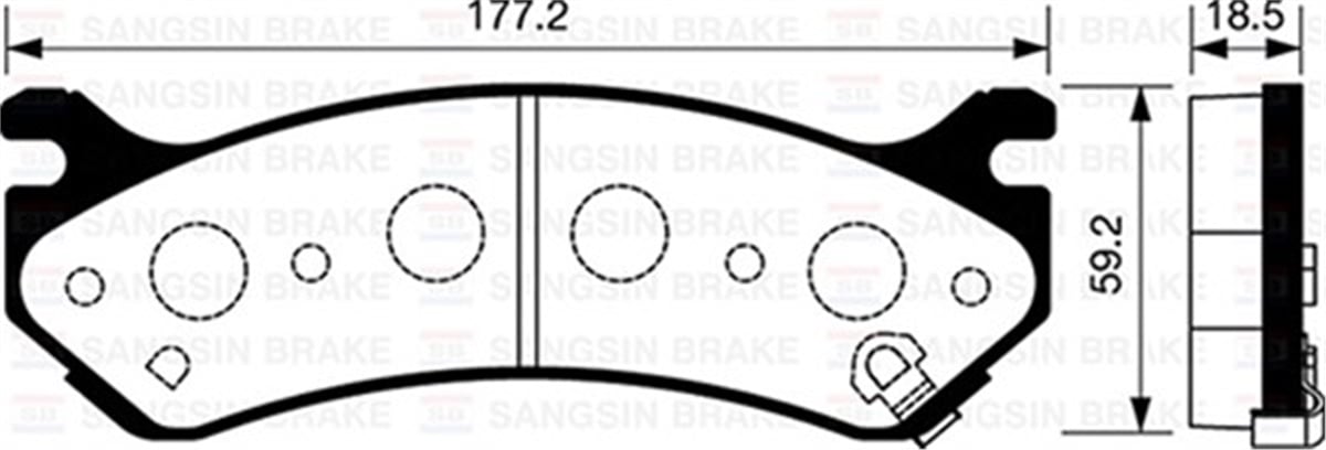 YEDEK PARÇAÖN-ARKA BALATA DİSK HUMMER H2 04 SILVERADO 07 SANGSIN SP1298SANGSINSANGSIN SP1298