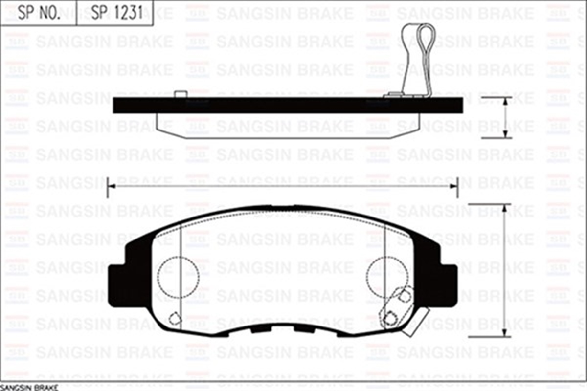 YEDEK PARÇAÖN BALATA ACCORD 2.0 16V. 2.0I 16V GDB894 SANGSIN SP1231SANGSINSANGSIN SP1231