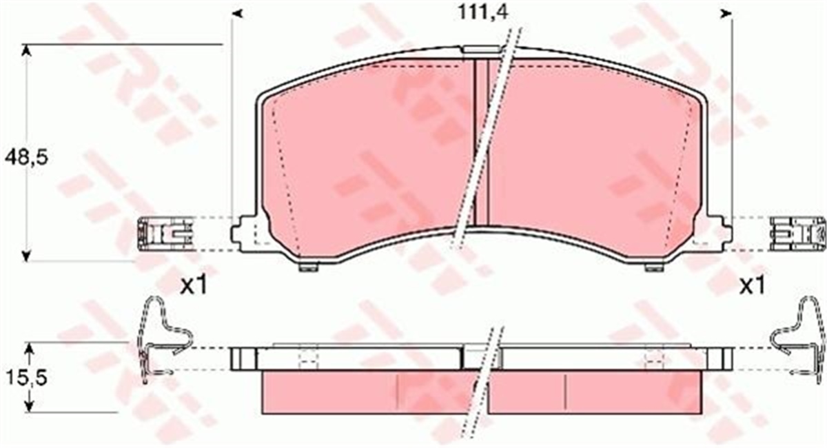 YEDEK PARÇAÖN BALATA BALENO 95-02 TRW GDB3091TRWTRW GDB3091