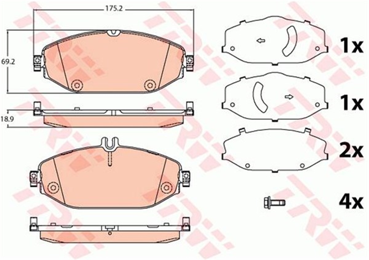 YEDEK PARÇAÖN BALATA C SERISI W205 E200 E213 TRW GDB2097TRWTRW GDB2097
