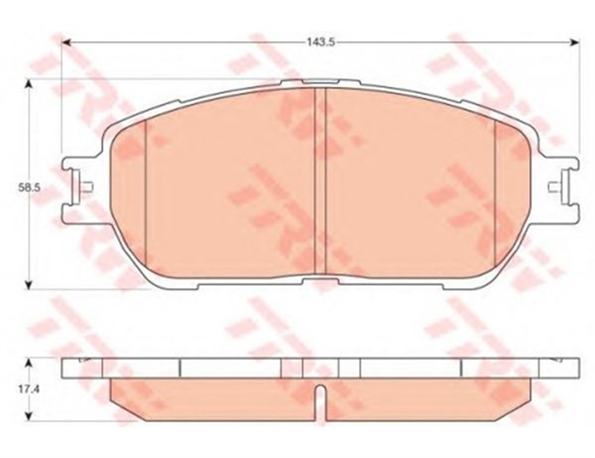 YEDEK PARÇAÖN BALATA CAMRY 01-06 TRW GDB3612TRWTRW GDB3612