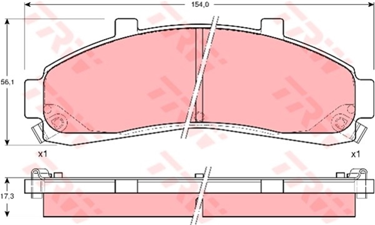 YEDEK PARÇAÖN BALATA EXPLORER 4.0 V6 U2 5.0 1993-2001 4.9 V6 1996- TRW GDB4010TRWTRW GDB4010