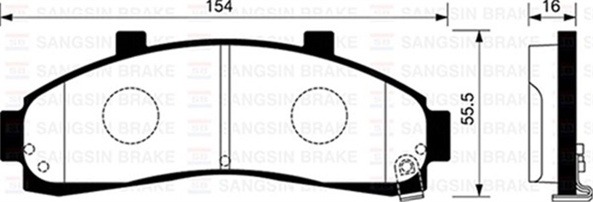 YEDEK PARÇAÖN BALATA EXPLORER 4.0 V6 U2 5.0 93-01 4.9 V6 96 GDB4010 SANGSIN SP1264SANGSINSANGSIN SP1264