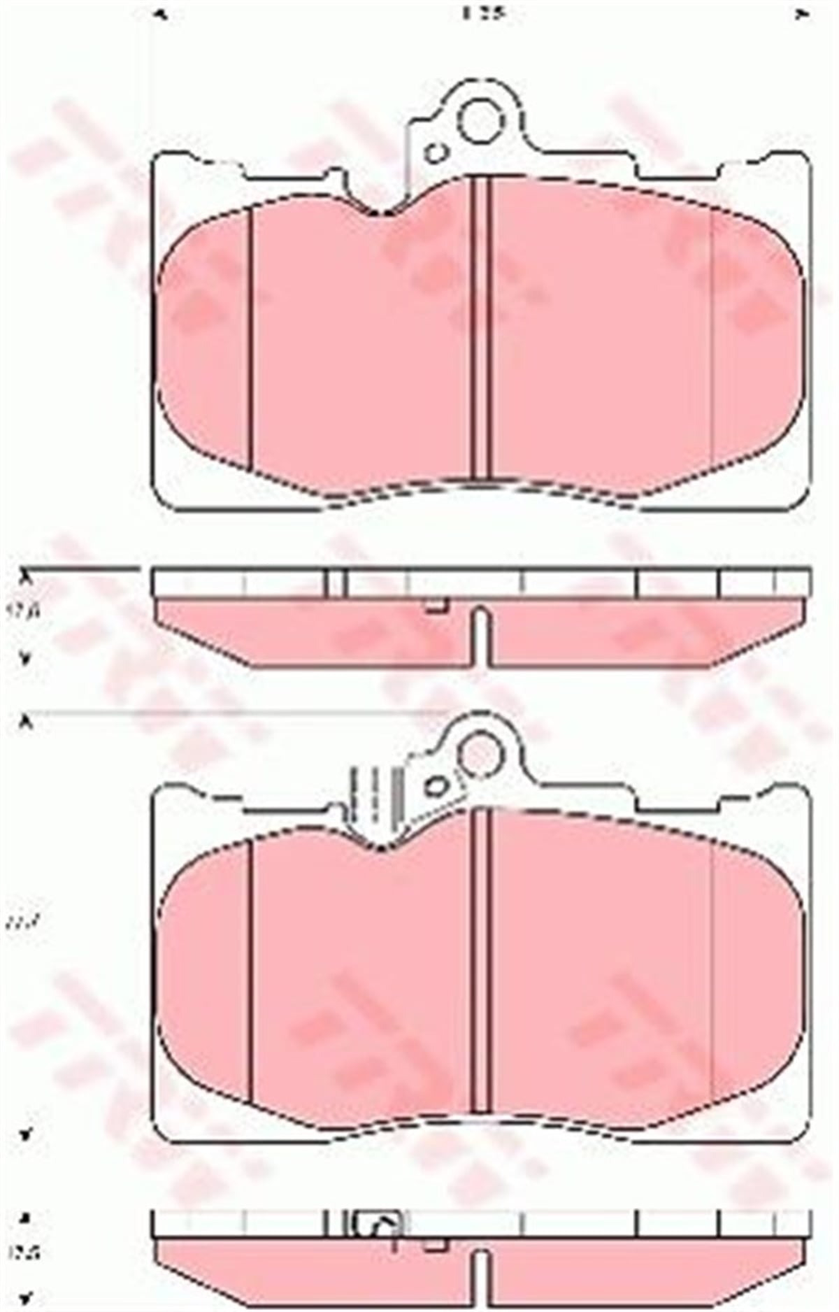 YEDEK PARÇAÖN BALATA LEXUS GS 05-11 LEXUSIS 15 TRW GDB3398TRWTRW GDB3398