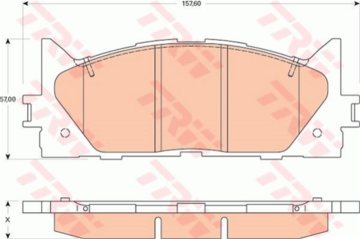 YEDEK PARÇAÖN BALATA LEXUSES 12 CAMRY 06-11 TRW GDB3429TRWTRW GDB3429