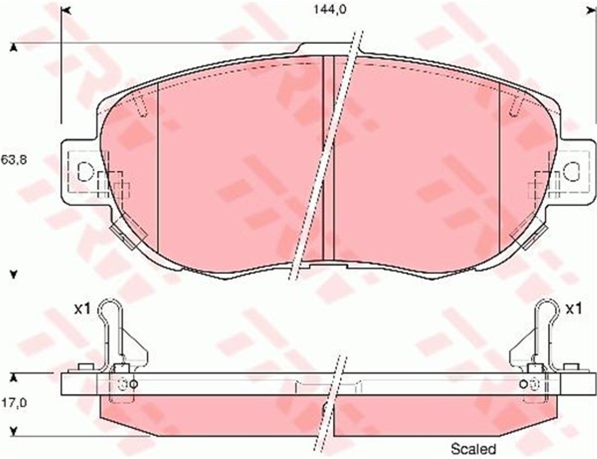 YEDEK PARÇAÖN BALATA LEXUSGS 00-04 LEXUSIS 01-05 TRW GDB3235TRWTRW GDB3235